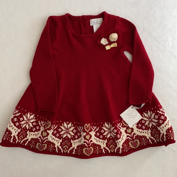 Heirlooms by Polly Flinders | Reindeer Holiday Sweater Dress